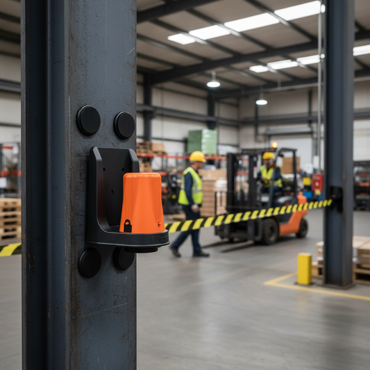 Premium Magnetic Support Bracket for Versatile Attachment to Metal Surfaces - Ideal for Forklifts, Vans, and Racking Systems