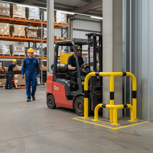 Heavy Duty 108mm XL Corner Guard for Asset Protection in High Traffic Areas - High-Quality... - side view | britanniasafety.uk