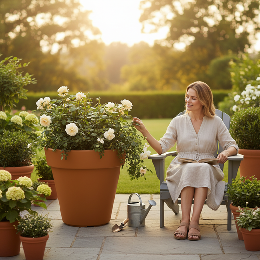Premium Large Plastic Heritage Planter for Urban Greenery Enhancement with Optimal Drainage Design - side view | britanniasafety.uk