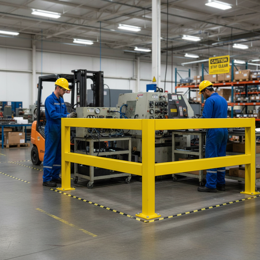 Professional Heavy Duty Barrier Extension Kit for Walkways - Add 1m to 2m Length with Complete... - side view | britanniasafety.uk