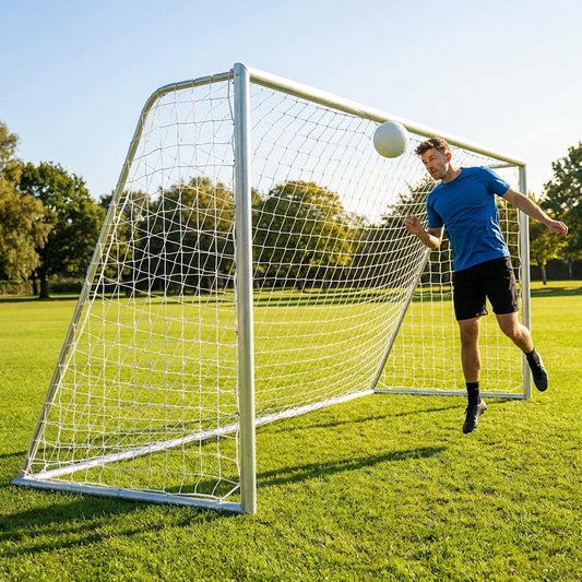 Aluminium football goal 8x6 ft for outdoor sports - product detail