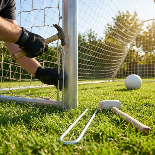 Steel U-Peg Goal Anchors 18in for Outdoor Football Pitches - product detail