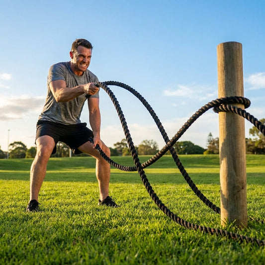 Battle ropes with colourful options for gym and outdoor use - product detail