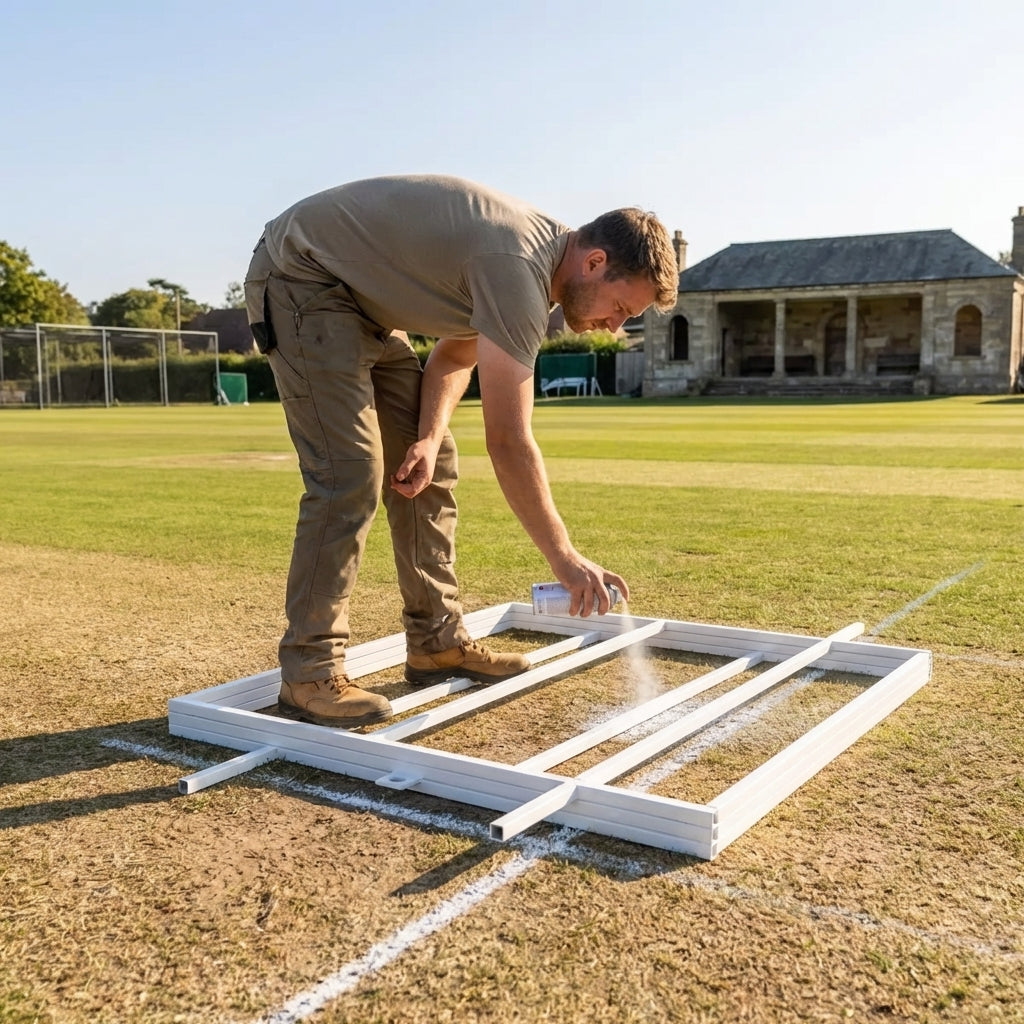Cricket Crease Marker made of 19mm steel for professional use - product detail