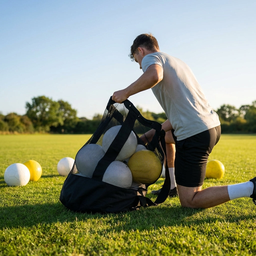 Football Set with 12 Balls and Carry Bag for Training