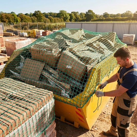 Heavy-duty brick netting in green for industrial use - product detail