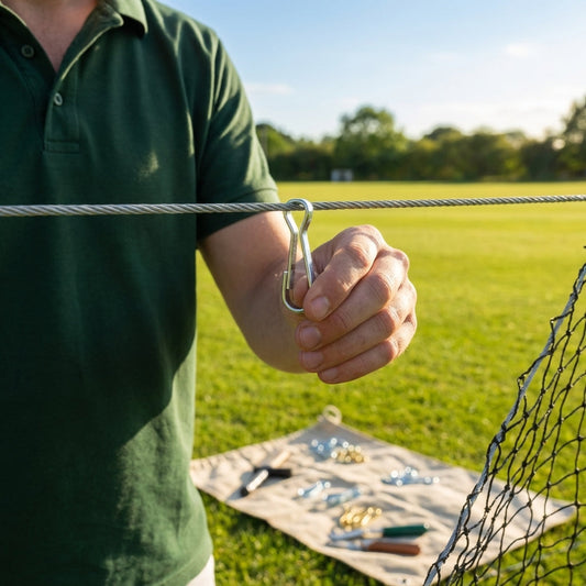 Zinc plated cricket net spring clips for indoor and outdoor use - product detail