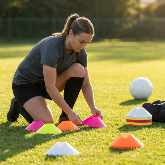 Mini Triangle Training Cones in multi-colour for sports drills - product detail