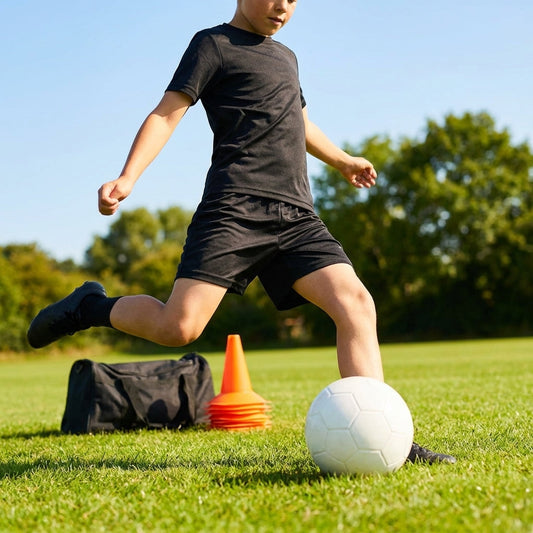 Junior football shorts made from polyester, ideal for matches - product detail