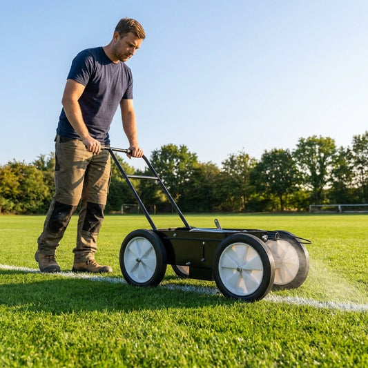 Aerosol line marking machine with adjustable spray width and durable metal frame - product detail