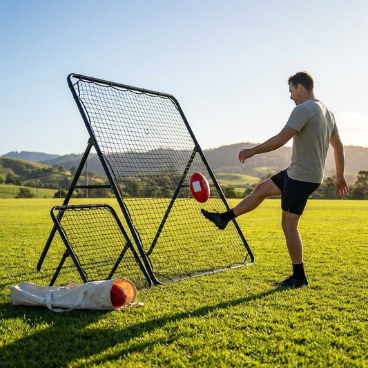 AFL rebounder net with galvanised steel frame for training - product detail