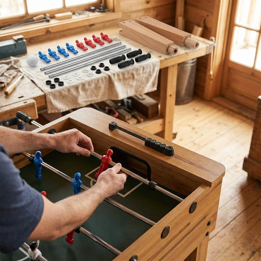 Table football spare parts, including legs and rods - product detail