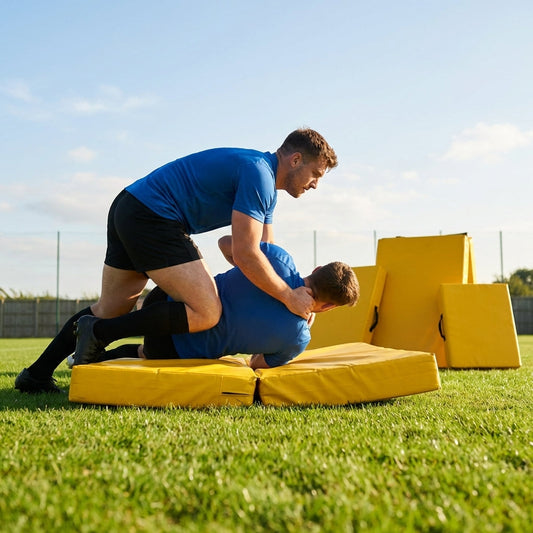 Rugby tackle mats in Yellow/Black with durable PVC for training - product detail