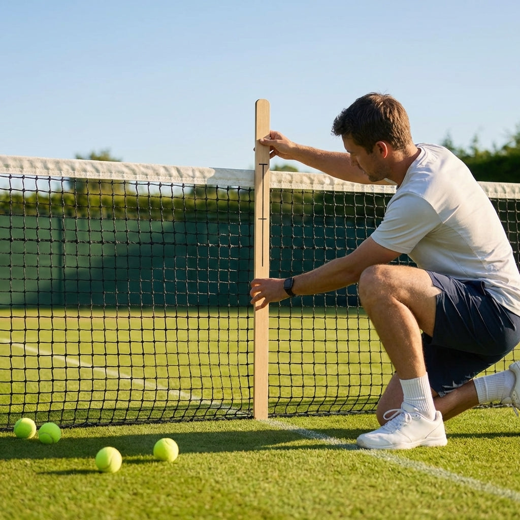 Wooden Tennis Net Measuring Stick ensuring ITF regulation height - product detail