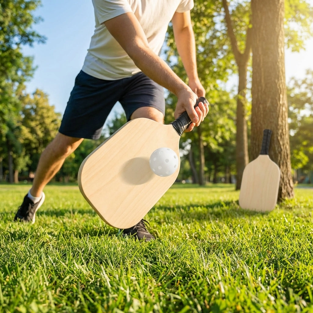 Wooden Pickleball Paddles for Beginners, 39cm, 7ply Cottonwood - product detail