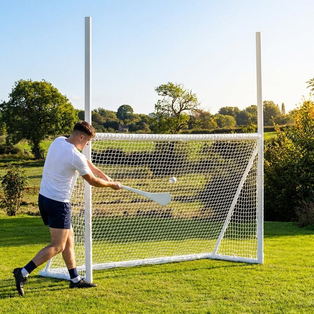 8ft x 5ft GAA Football and Hurling Goal Posts made from sturdy uPVC - product detail