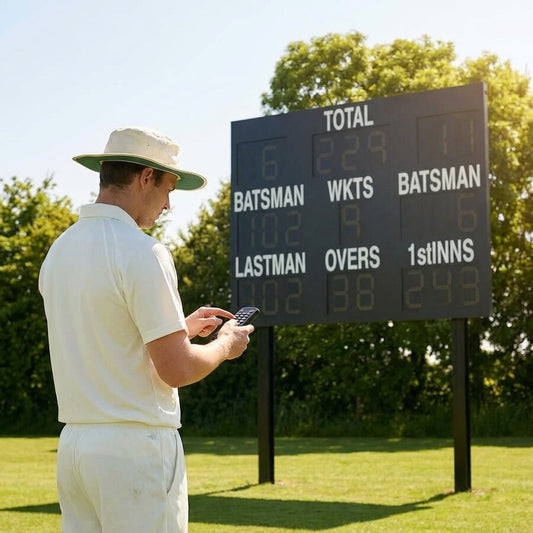 Electronic Cricket Scoreboard in black, perfect for sports venues - product detail