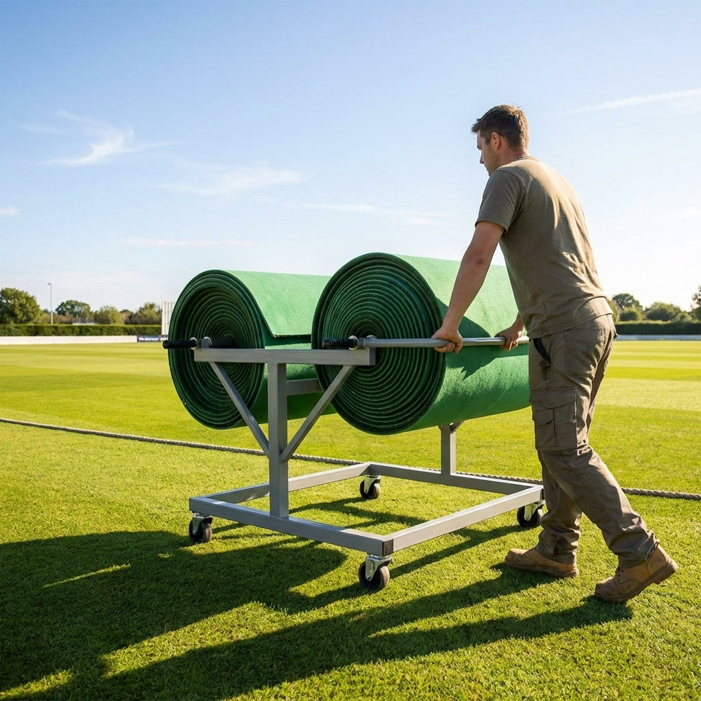 Cricket mat trolley for 2 mats with steel frame - product detail