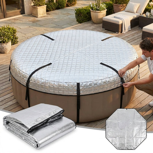 Grey Hot Tub Thermal Insulation Cover with enhanced PE layers - product detail