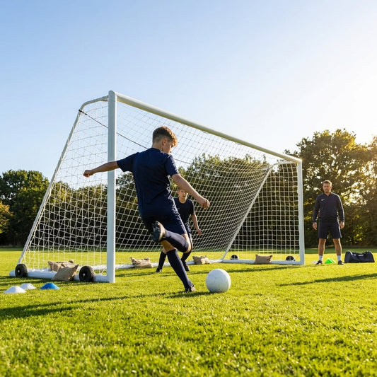 Aluminium Freestanding Football Goal 16 x 6ft for Youth Matches - product detail