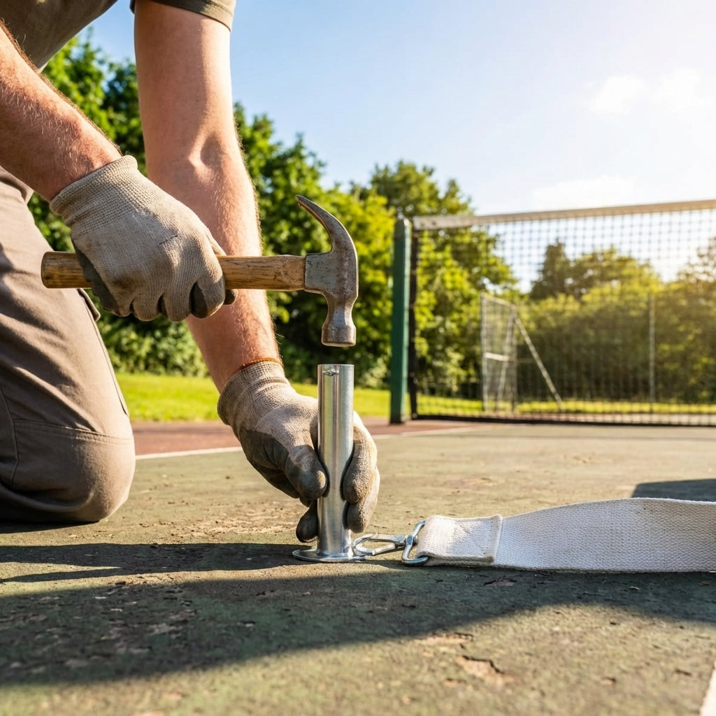 Tennis Centre Strap Ground Anchor Socket for hard courts - product detail