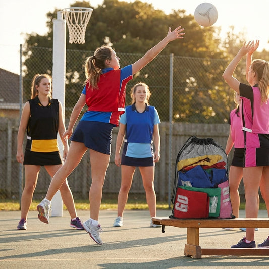 Reversible netball bibs in various colours and sizes, perfect for sports clubs - product detail
