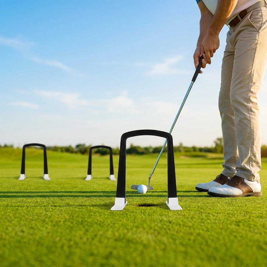 Golf putting gates made of aluminium for training at home and on greens - product detail