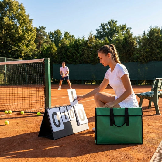 Portable Tennis Scoreboard with high-visibility flip cards - product detail