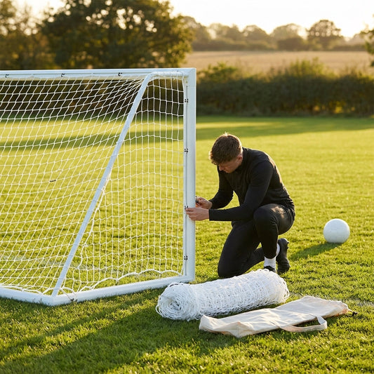 12ft x 4ft Football Goal Nets in HDPE for Schools and Clubs - product detail