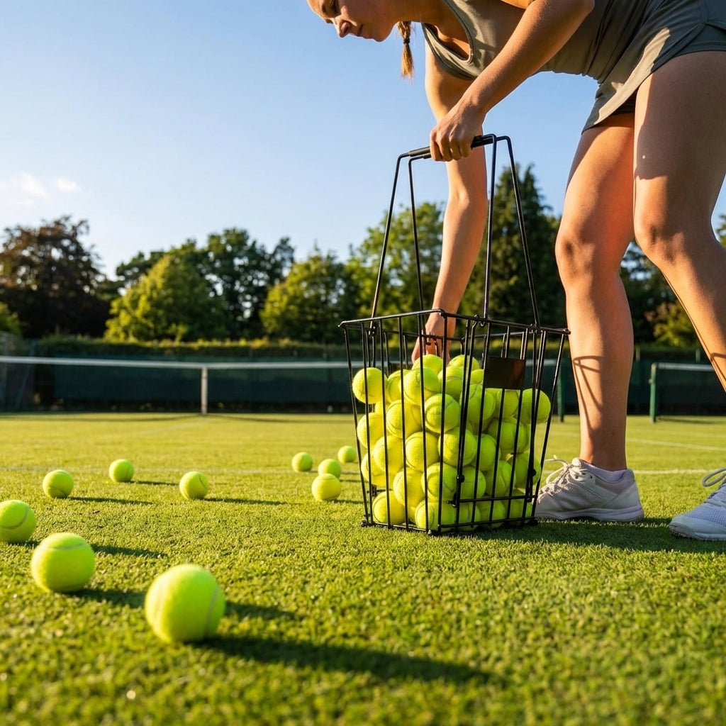 Tennis Ball Basket made from durable powder-coated steel - product detail