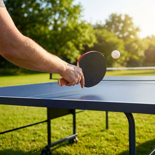 Table tennis bat with 9ply wood and carbon hybrid for club players - product detail