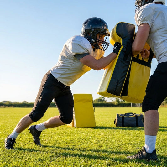 Yellow tackle shield with top wedge for training - product detail