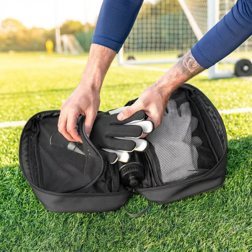 Goalkeeper glove bag in black, suitable for sports equipment - product detail