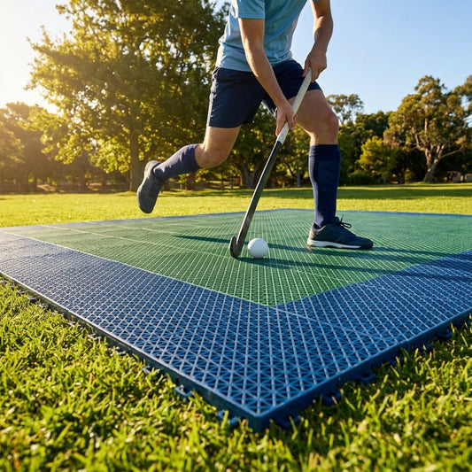 Modular hockey pitch tiles available in various colours - product detail