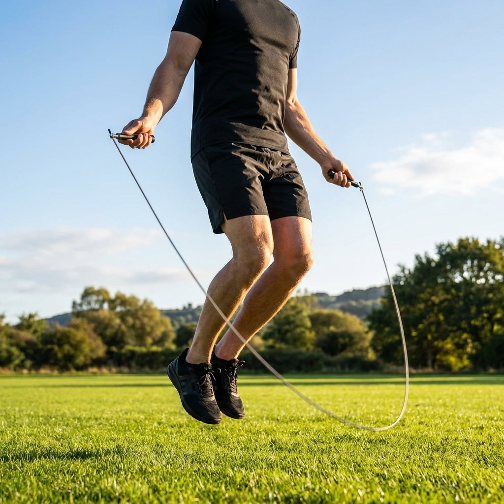 Black Speed Skipping Rope with Steel Wire and PVC Coating - product detail