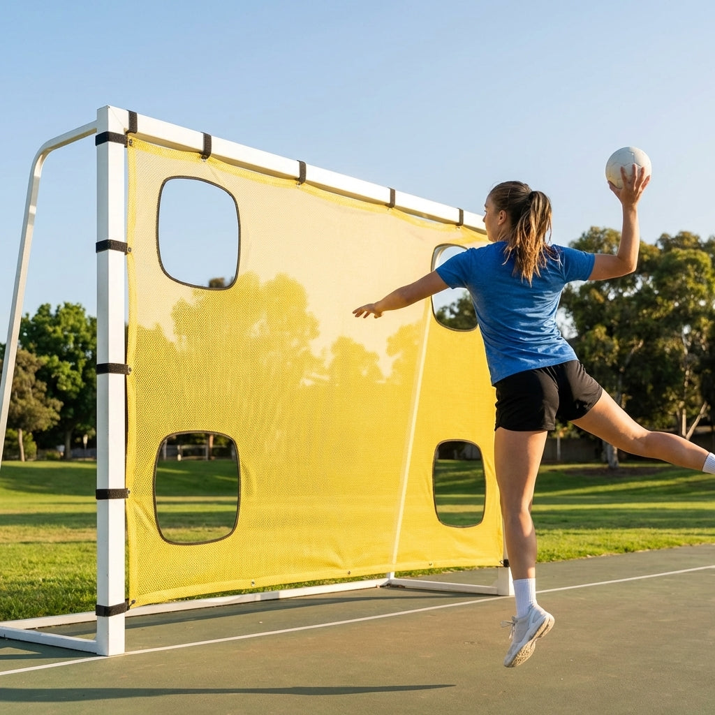 Handball goal target sheet with air mesh for training - product detail