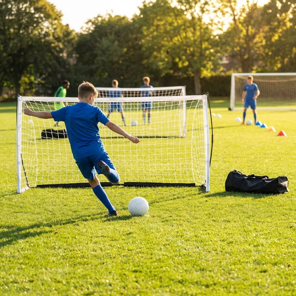12ft x 4ft Pop-Up Football Goal for Junior Training - product detail