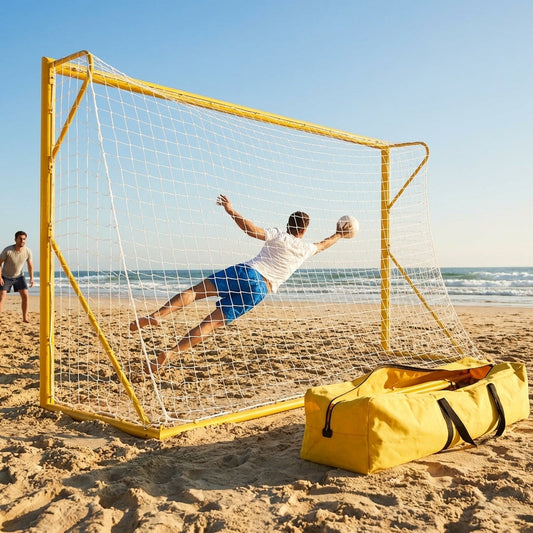 Beach soccer goal with aluminium frame and net - product detail