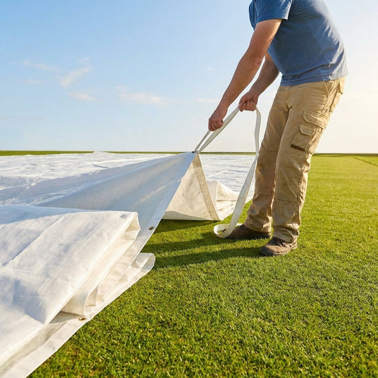 Tennis Court Covers made of lightweight plastic in white colour - product detail