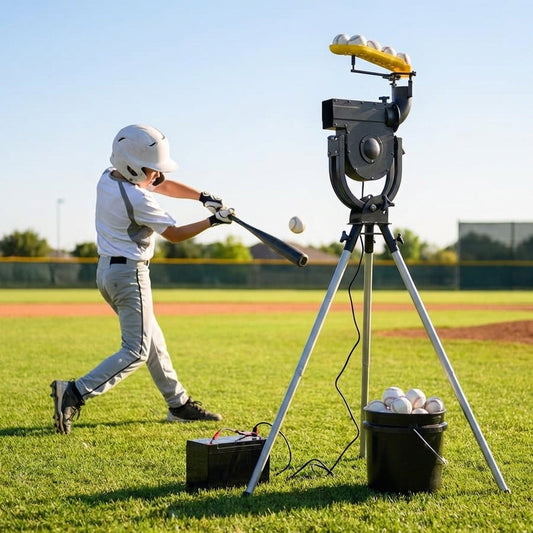 Baseball pitching machine with adjustable speed and TPE wheel - product detail