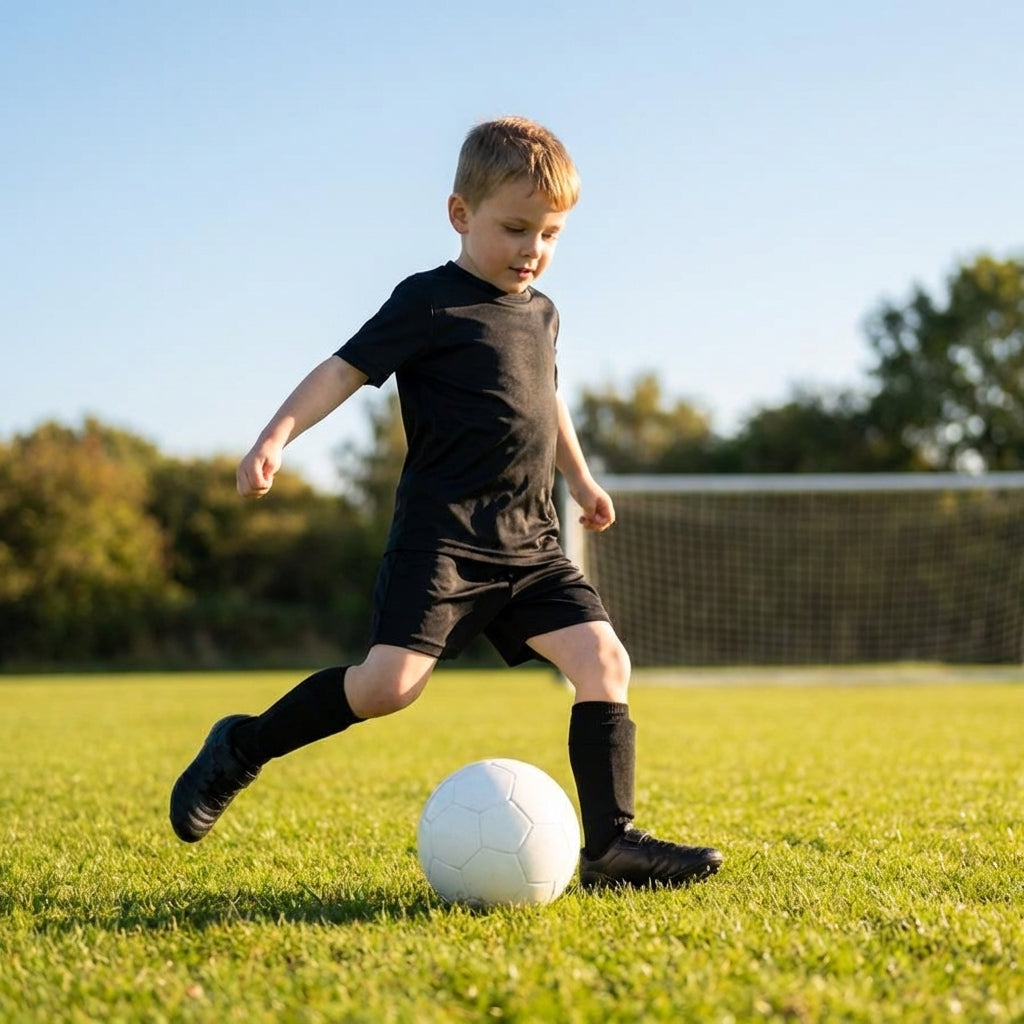 Junior football shorts made from polyester, ideal for matches