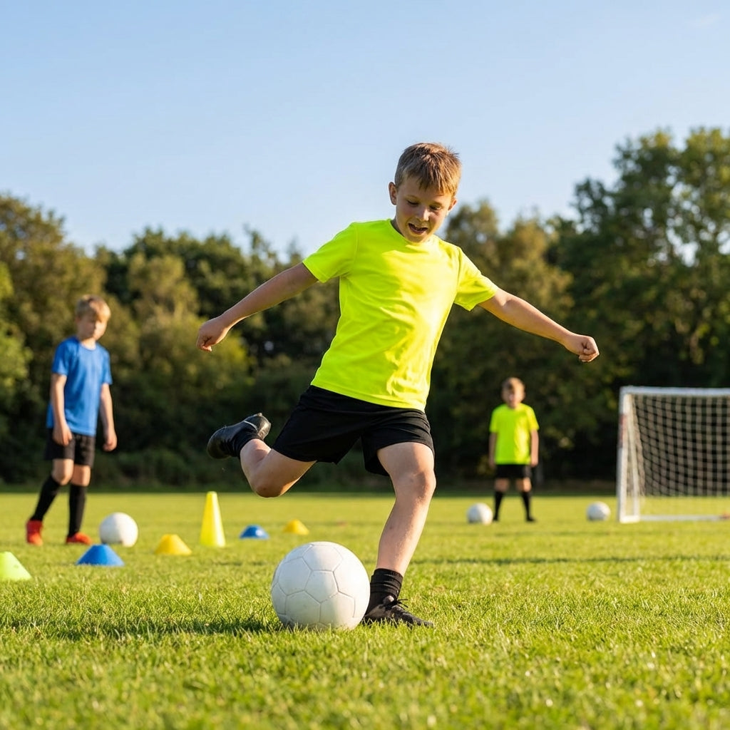 Kids' Football Shirts in vibrant colours for ages 5-14