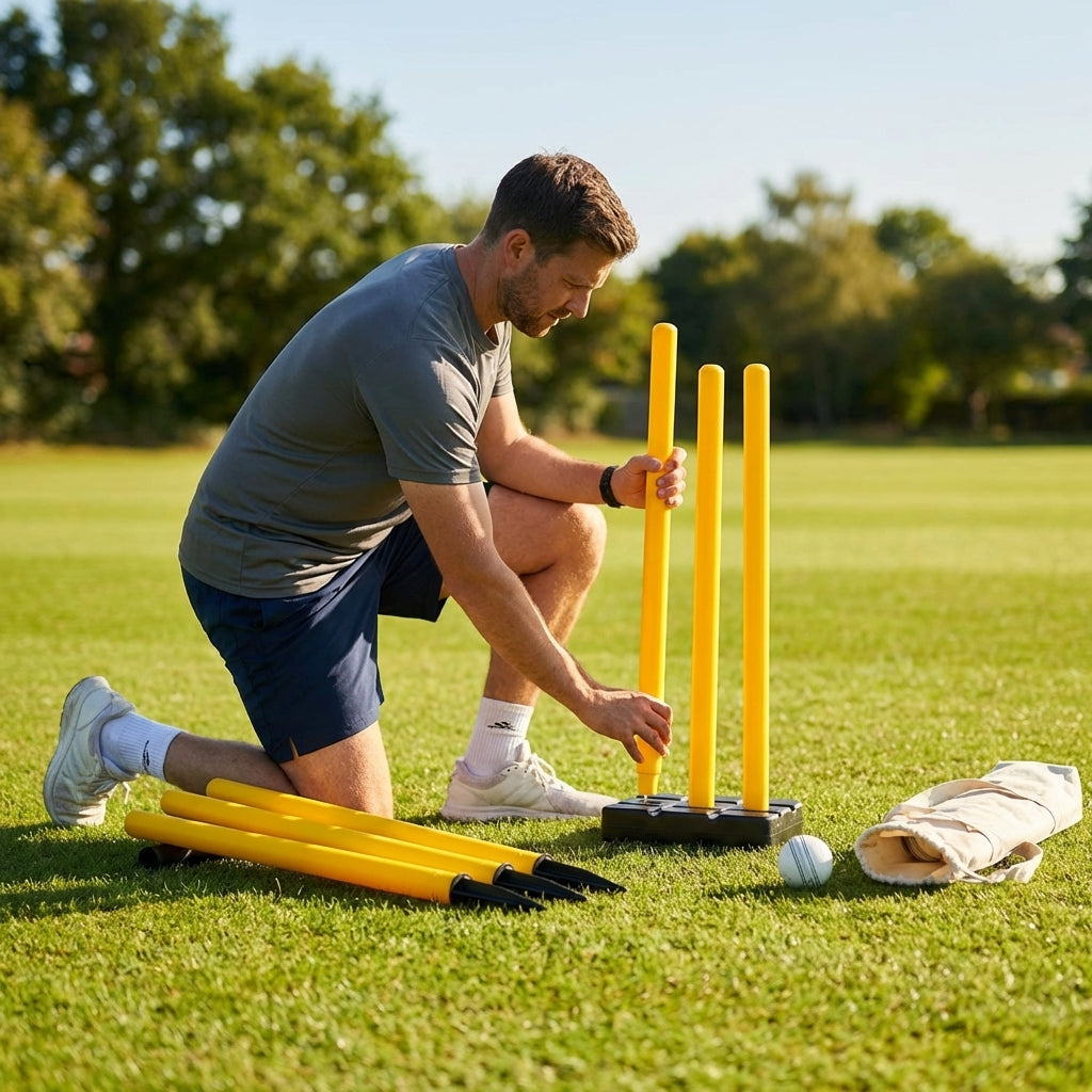 Cricket training stumps in flexible foam with base options