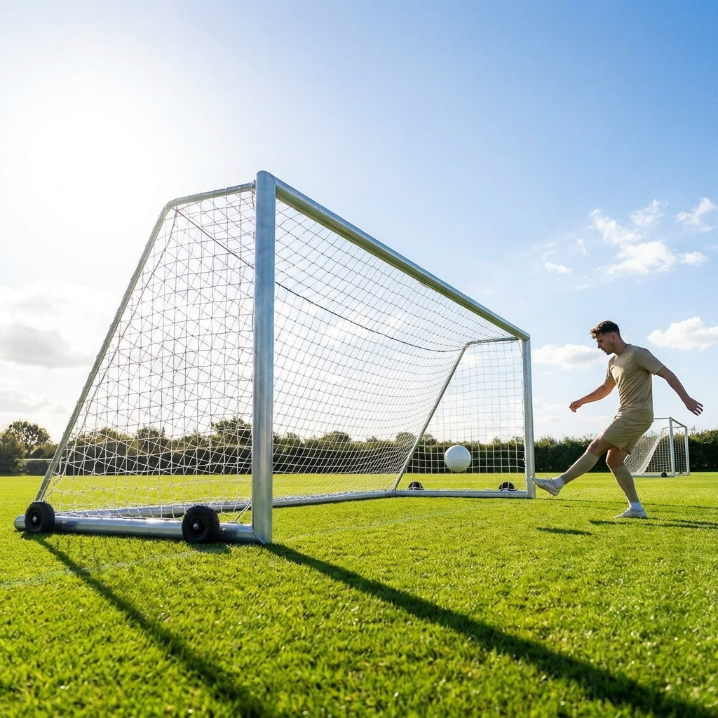 Freestanding Football Goal – 16ft x 4ft – Aluminium – Indoor/Outdoor 5-a-side