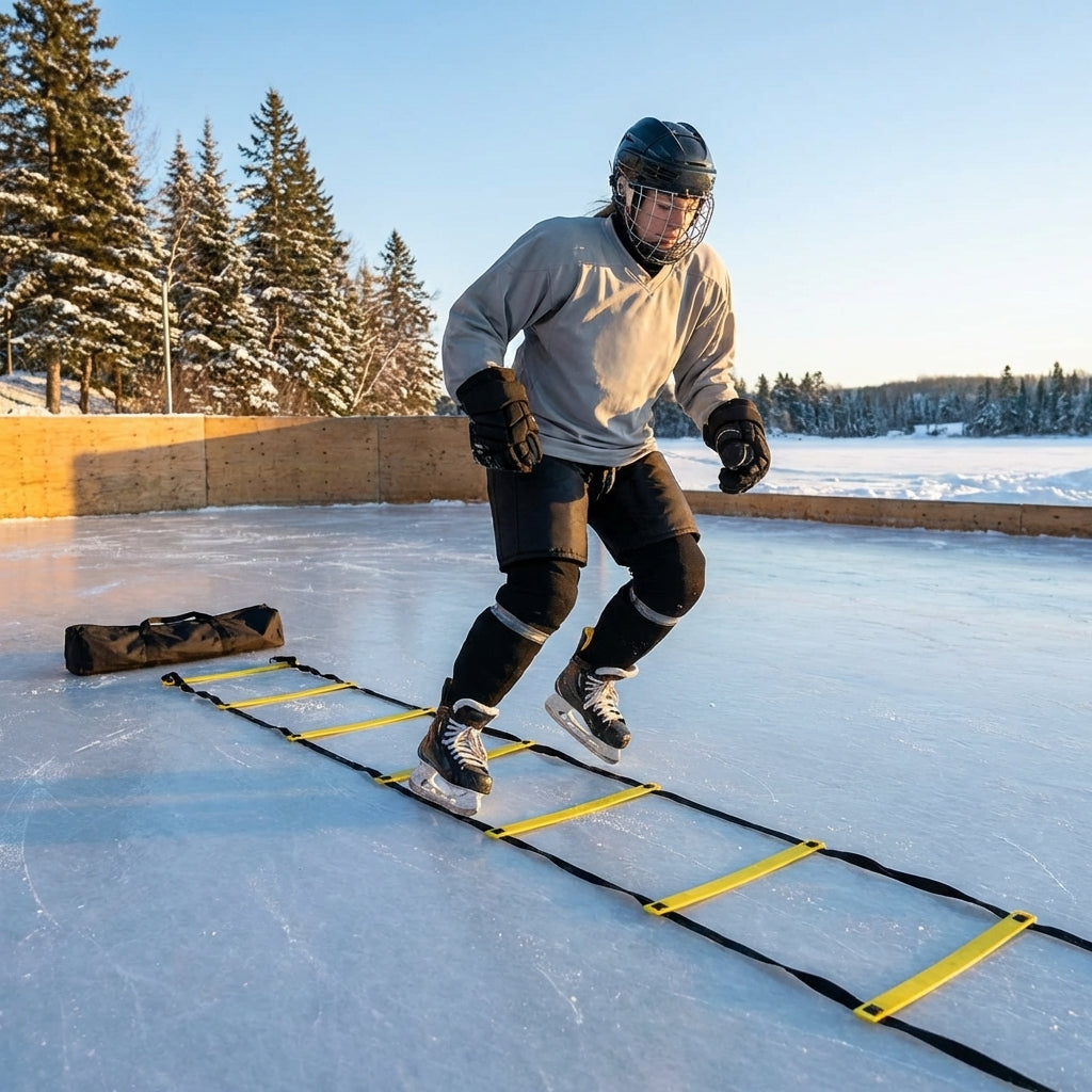 Ice Hockey Training Ladder with adjustable flat rungs