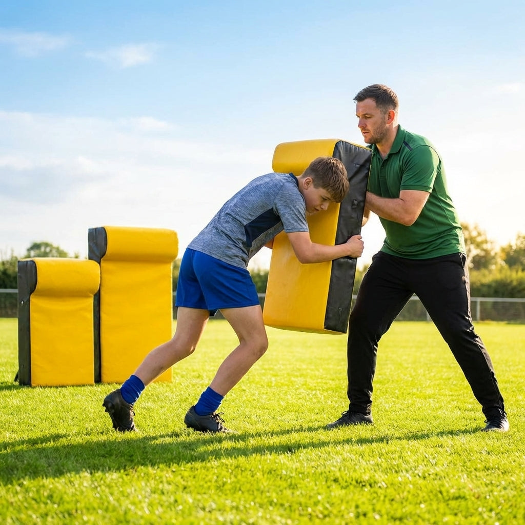 AFL Tackle Shield with yellow 600GSM PVC for sports training