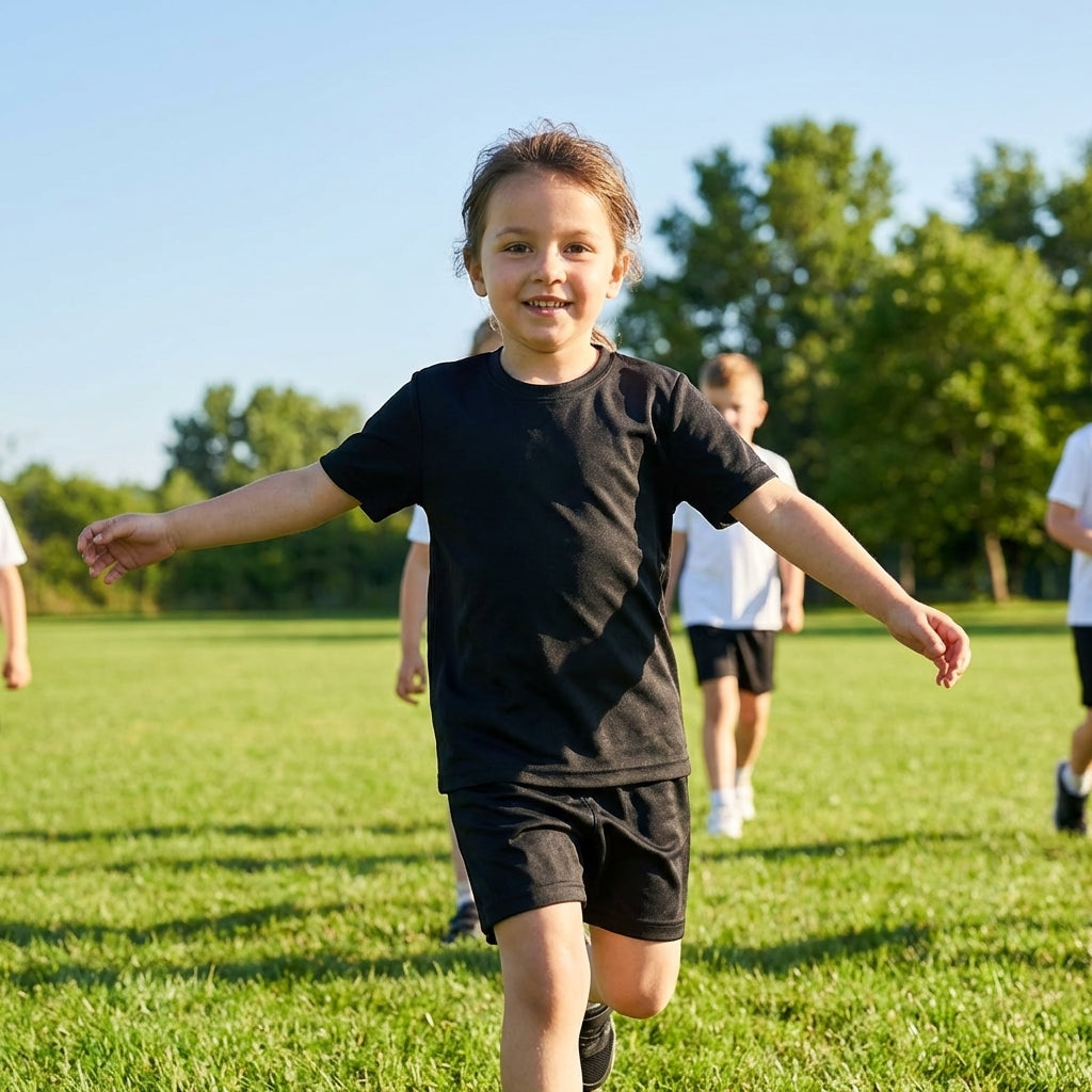 Junior Sports T-Shirt in 5 Sizes, made from 100% Polyester