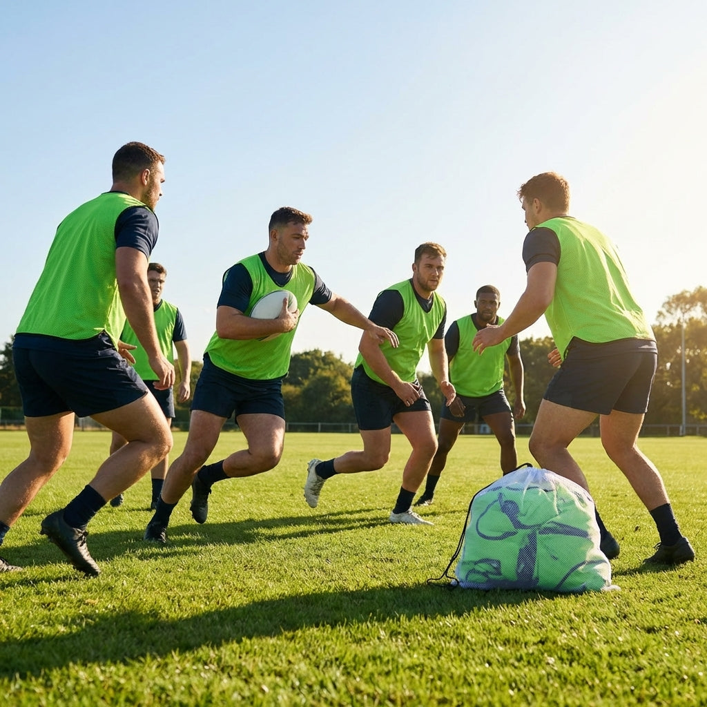 Rugby Training Bibs in Various Colours and Lightweight Mesh