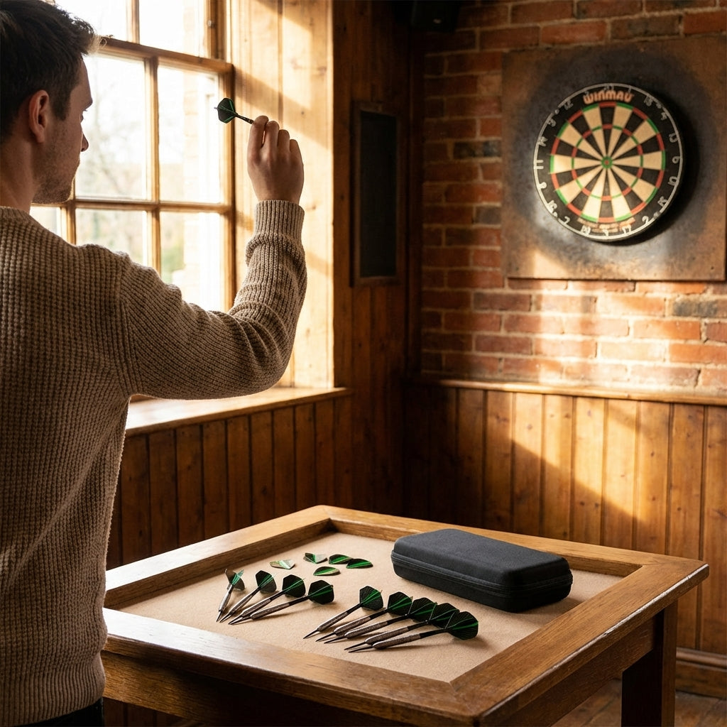 Tungsten steel darts set with grooved barrel and nickel points