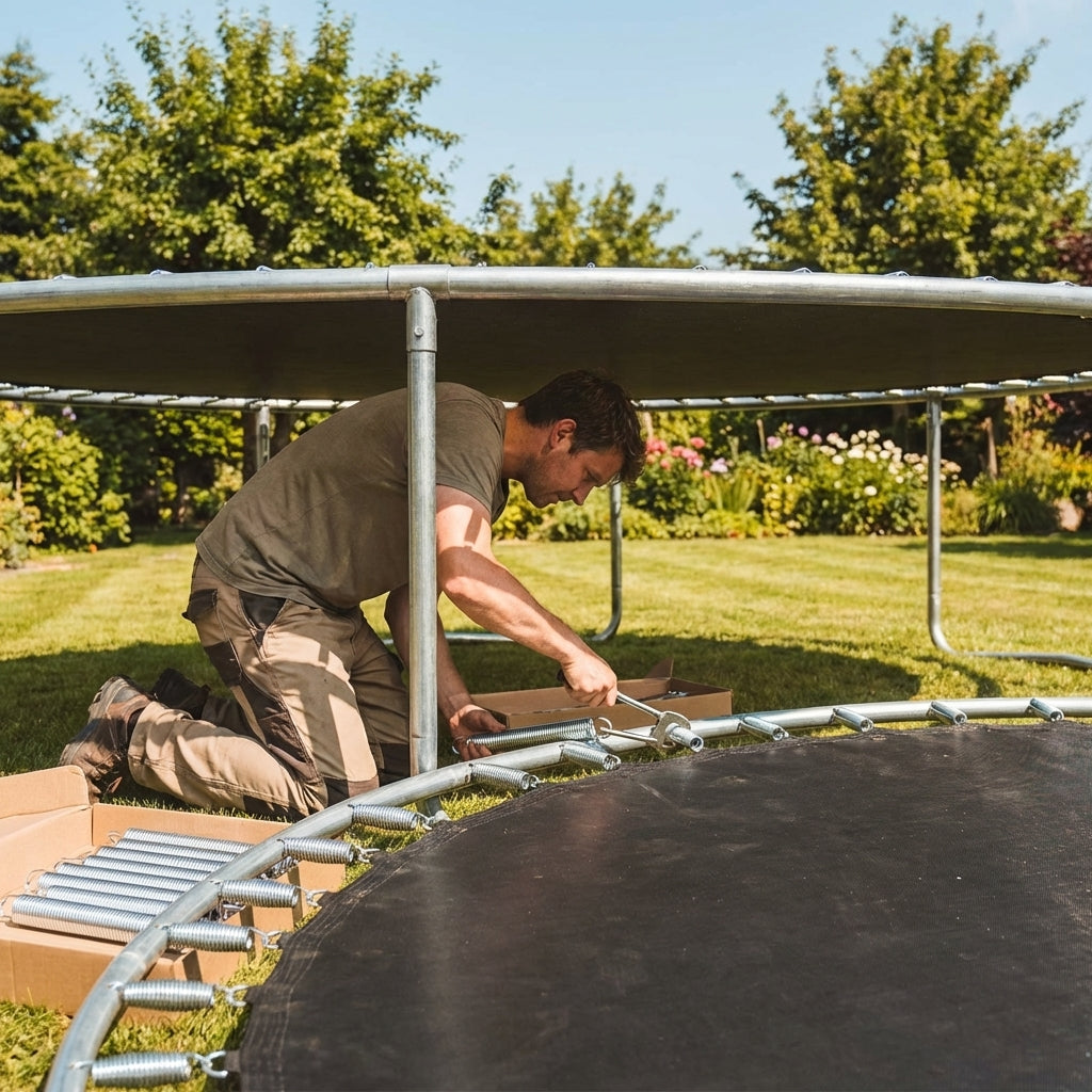 Pack of 50 galvanised steel trampoline springs for outdoor use